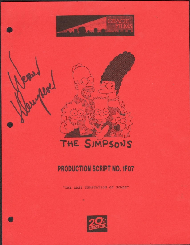 The cover of the episode's script