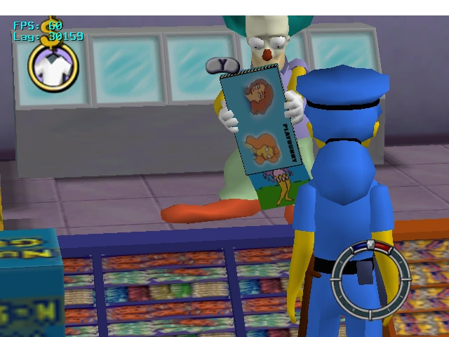 Mindy Simmons in Playbunny in the Simpsons console game